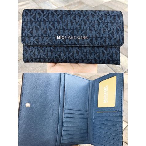 michael kors blue envelope wallet|michel Kors long men's wallet.